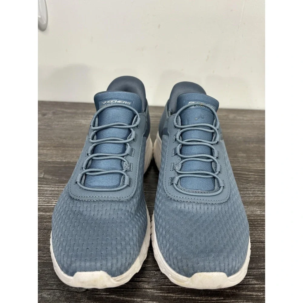 Skechers Shoes Womens Size 9.5 Blue BOBS Slip-Ins Memory Foam Sneaker Low Top